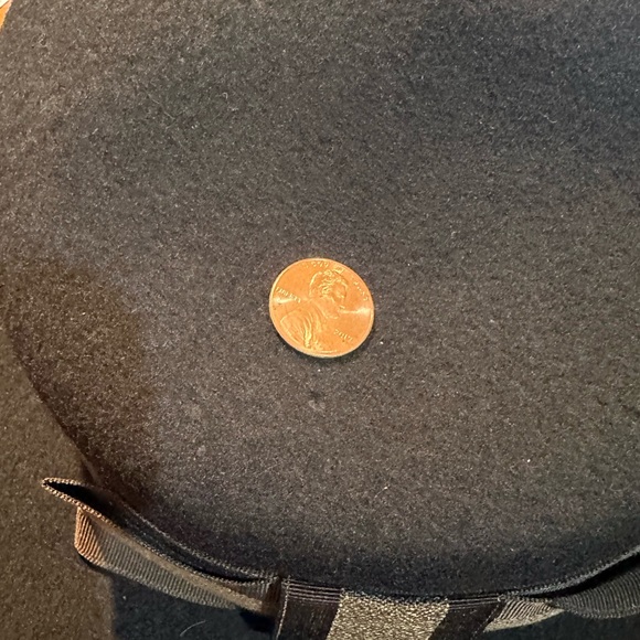 🌟HP🌟ANTQ 1920s Black Wool Wide Brim Hat - Picture 11 of 11